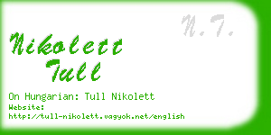 nikolett tull business card